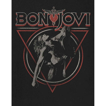 Black - Lifestyle - Bon Jovi Unisex Adult Triangle Overlap T-Shirt