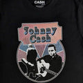 Black - Lifestyle - Johnny Cash Unisex Adult Walking Guitar & Front On T-Shirt