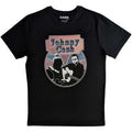 Black - Front - Johnny Cash Unisex Adult Walking Guitar & Front On T-Shirt