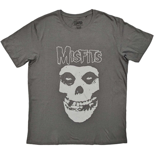 Charcoal Grey - Front - Misfits Unisex Adult Logo & Fiend T-Shirt