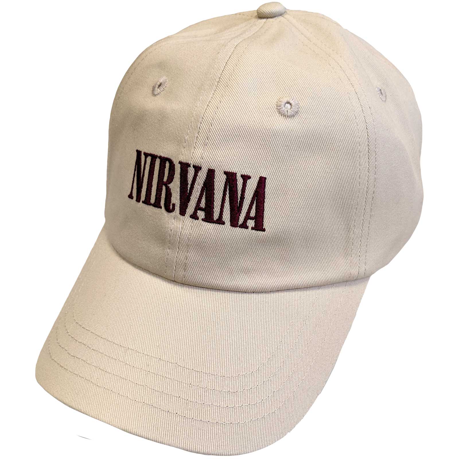 Sand - Front - Nirvana Unisex Adult In Utero Logo Baseball Cap