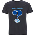 Navy Blue - Front - Oasis Unisex Adult What´s The Story Question Mark T-Shirt