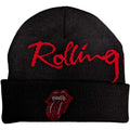 Black-Red - Front - The Rolling Stones Unisex Adult Classic Tongue Embellished Beanie