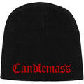 Black-Red - Front - Candlemass Unisex Adult Logo Beanie