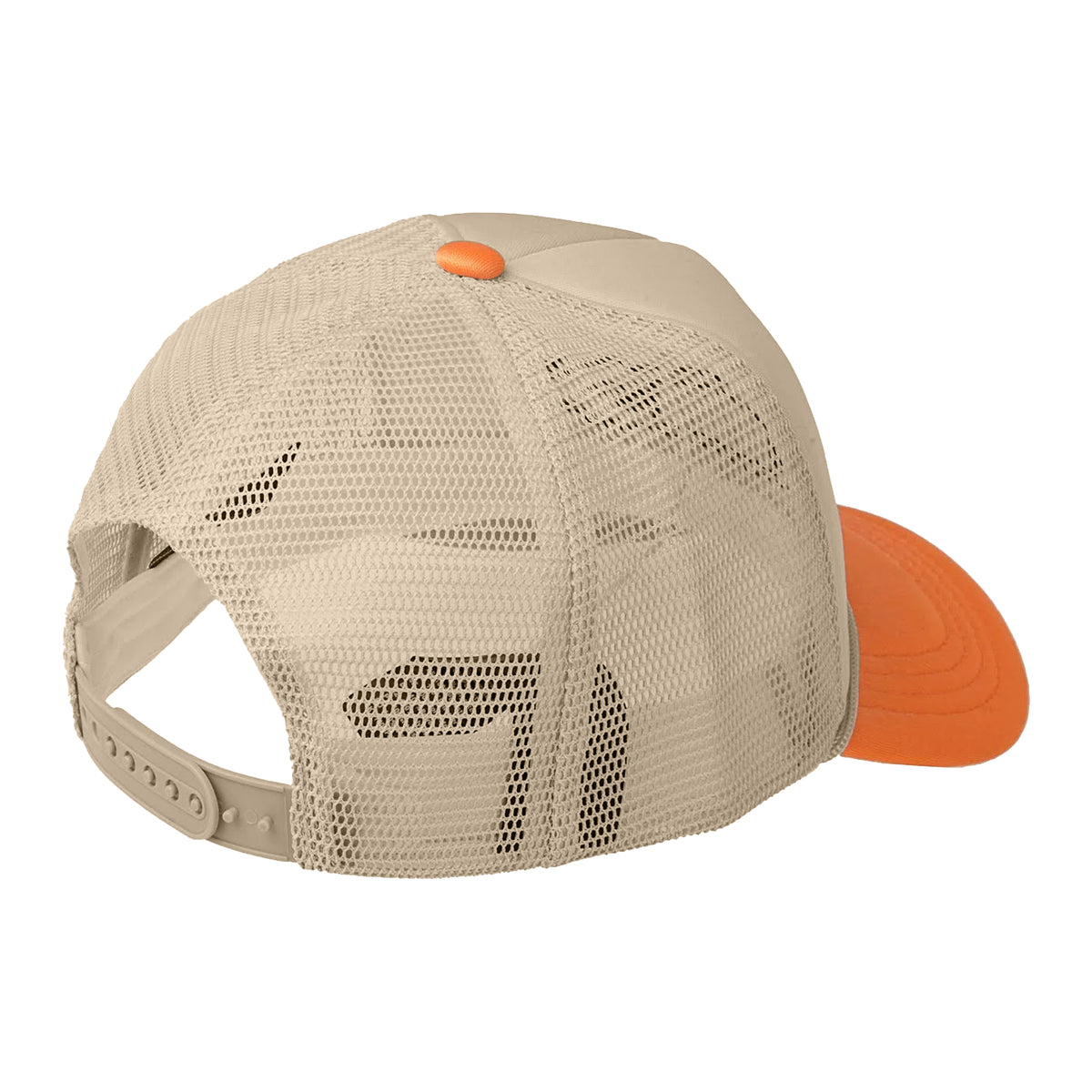 Orange-Sand - Back - Pantera Unisex Adult Flames Logo Mesh Back Cap
