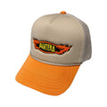 Orange-Sand - Front - Pantera Unisex Adult Flames Logo Mesh Back Cap