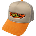 Orange-Sand - Front - Pantera Unisex Adult Flames Logo Mesh Back Cap