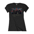 Black - Front - Queen Womens-Ladies Union Jack T-Shirt
