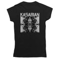 Black - Front - Kasabian Womens-Ladies Solo Reflect Cotton T-Shirt