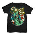 Black - Front - Ghost Unisex Adult Statue of Liberty T-Shirt