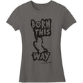 Grey - Front - Lady Gaga Womens-Ladies Born This Way T-Shirt