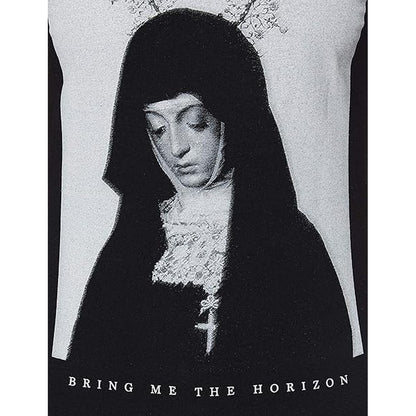 Black - Side - Bring Me The Horizon Womens-Ladies Nun Cotton T-Shirt