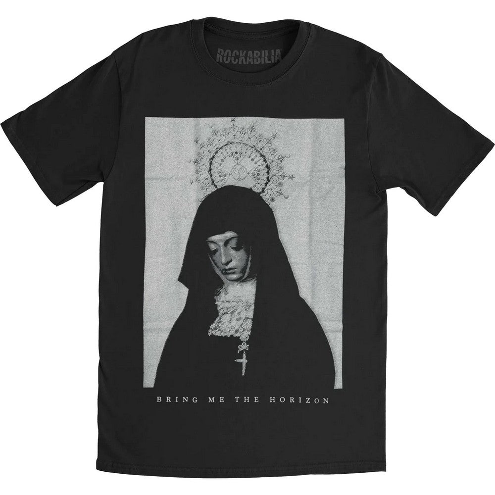 Black - Front - Bring Me The Horizon Womens-Ladies Nun Cotton T-Shirt