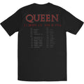 Black - Back - Queen Unisex Adult European Tour 1984 T-Shirt