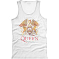 White - Front - Queen Unisex Adult Classic Crest Vest Top