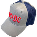 Grey-Navy Blue-Red - Front - AC-DC Unisex Adult Two Tone Logo Baseball Cap