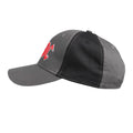 Charcoal Grey-Black-Red - Side - AC-DC Unisex Adult Two Tone Logo Baseball Cap