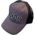 Charcoal Grey-Black - Front - AC-DC Unisex Adult Two Tone Logo Baseball Cap