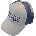 Grey-Navy Blue - Front - AC-DC Unisex Adult Two Tone Logo Baseball Cap