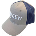 Grey-Navy Blue - Front - Queen Unisex Adult Two Tone Logo Baseball Cap