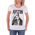 White - Front - Justin Bieber Womens-Ladies Bold T-Shirt