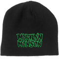 Black - Front - Marilyn Manson Unisex Adult Logo Beanie