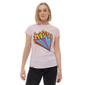 Pink - Back - Kiss Womens-Ladies Stars T-Shirt