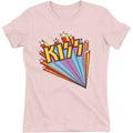 Pink - Front - Kiss Womens-Ladies Stars T-Shirt