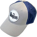 Grey-Navy Blue - Front - The Beatles Unisex Adult Drum Logo Baseball Cap
