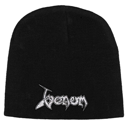 Black - Front - Venom Unisex Adult Logo Beanie