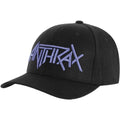 Black - Front - Anthrax Unisex Adult Logo Baseball Cap