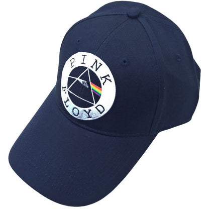 Navy Blue-White - Side - Pink Floyd Unisex Adult Circle Logo Baseball Cap