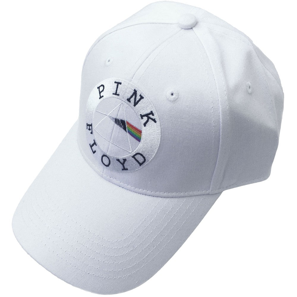 White - Side - Pink Floyd Unisex Adult Circle Logo Baseball Cap