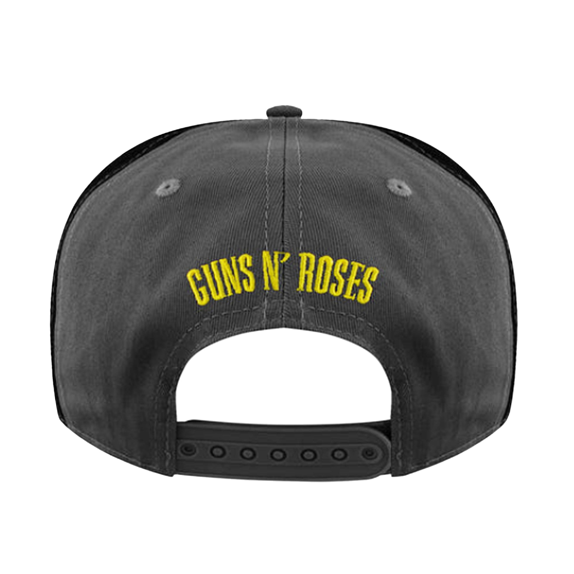 Black-Charcoal Grey - Back - Guns N Roses Unisex Adult Two Tone Logo Baseball Cap