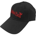 Black-Red - Front - Judas Priest Unisex Adult Fork Logo Baseball Cap