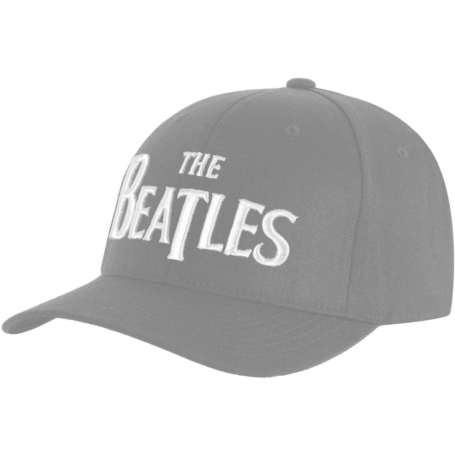 Grey - Front - The Beatles Unisex Adult Drop T Logo Baseball Cap