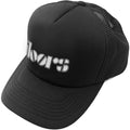 Black - Front - The Doors Unisex Adult Logo Mesh Back Baseball Cap