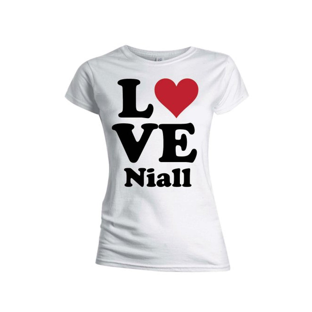 White - Front - One Direction Womens-Ladies Love Niall Cotton Skinny T-Shirt