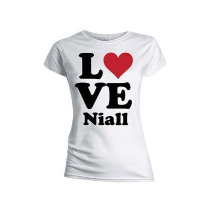 White - Front - One Direction Womens-Ladies Love Niall Cotton Skinny T-Shirt