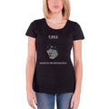 Black - Front - T-Rex Womens-Ladies Dandy T-Shirt