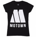 Black - Front - Motown Records Womens-Ladies M Cotton Logo T-Shirt