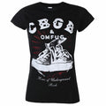 Black - Front - CBGB Womens-Ladies Converse T-Shirt
