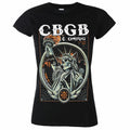 Black - Front - CBGB Womens-Ladies Liberty T-Shirt