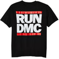 Black-Red-White - Front - Run DMC Unisex Adult Logo T-Shirt