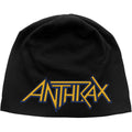 Black - Front - Anthrax Unisex Adult Logo Beanie