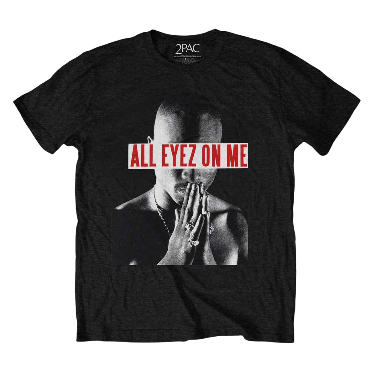 Black - Front - Tupac Shakur Unisex Adult All Eyez On Me T-Shirt