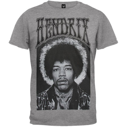 Grey - Front - Jimi Hendrix Unisex Adult Halo Cotton T-Shirt