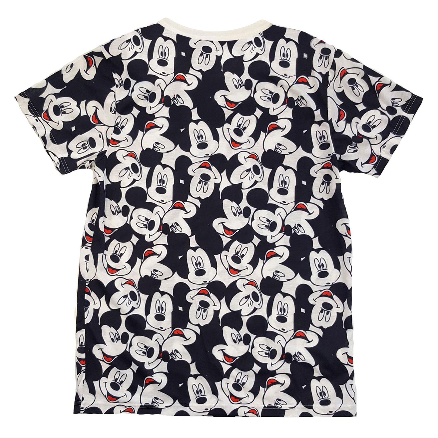 White-Black-Red - Back - Disney Unisex Adult Mickey Mouse All-Over Print T-Shirt