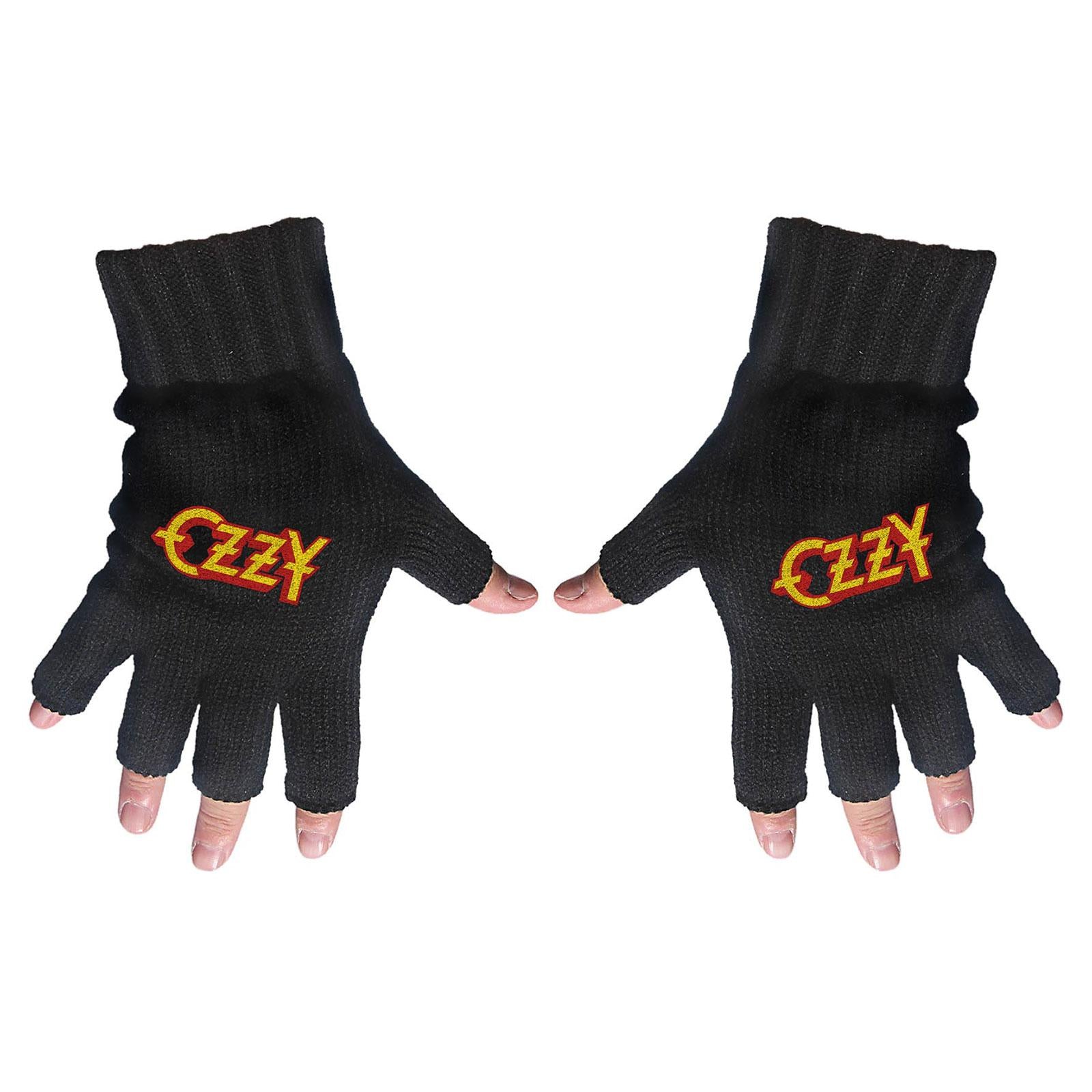 Black - Front - Ozzy Osbourne Unisex Adult Logo Fingerless Gloves