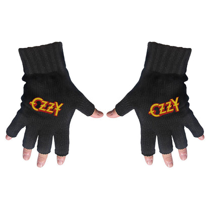 Black - Front - Ozzy Osbourne Unisex Adult Logo Fingerless Gloves